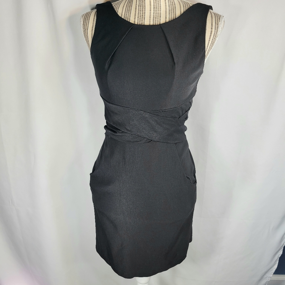 Teeze Me Little Black Dress Curve Hugging Lined Back Zipper Sleeveless Size 3